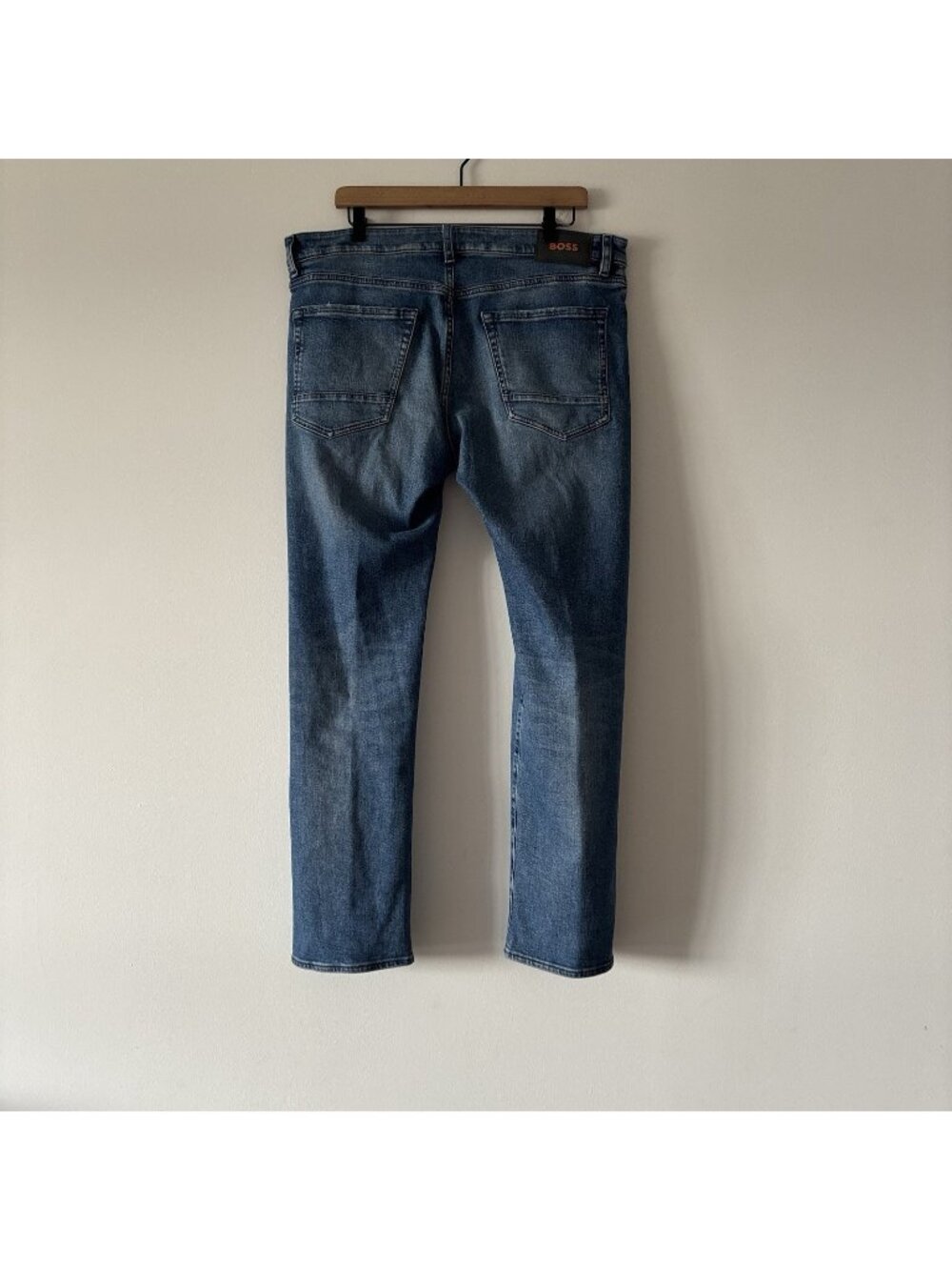 Hugo Boss Orange Mens Jeans Regular Fit Straight 36/30 Blue Stretch Maine Casual